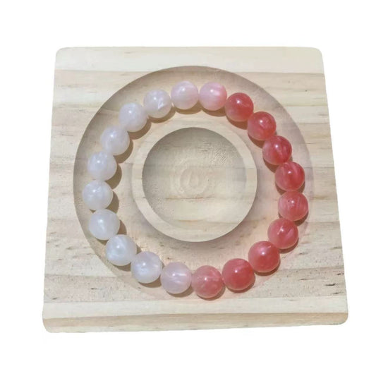 Bracelet photochromique UV – rouge | perles 8/10/12/16 mm